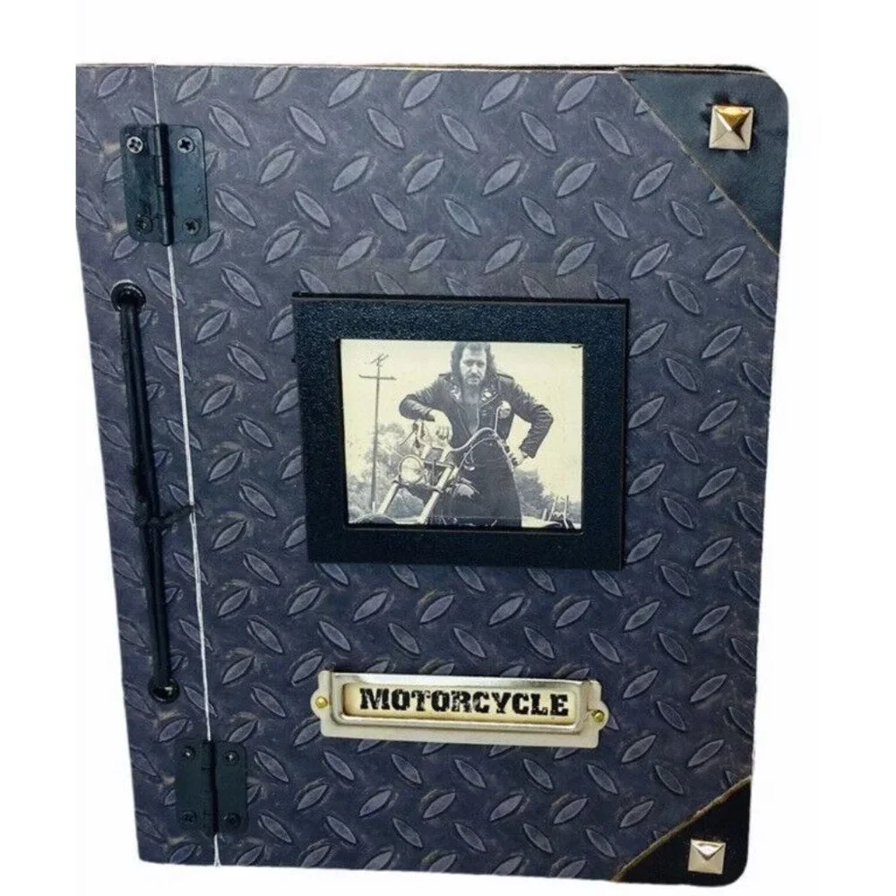 Designer Handmade Metal Motorcycle Parts Journal Notebook Diary Vintage New